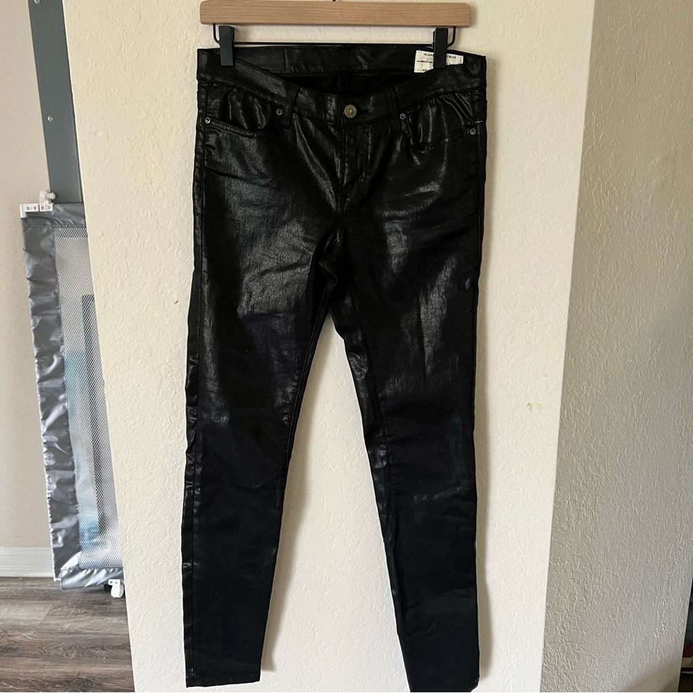 All Saints Miller Mid-Rise Coated Skinny Jeans Size 30